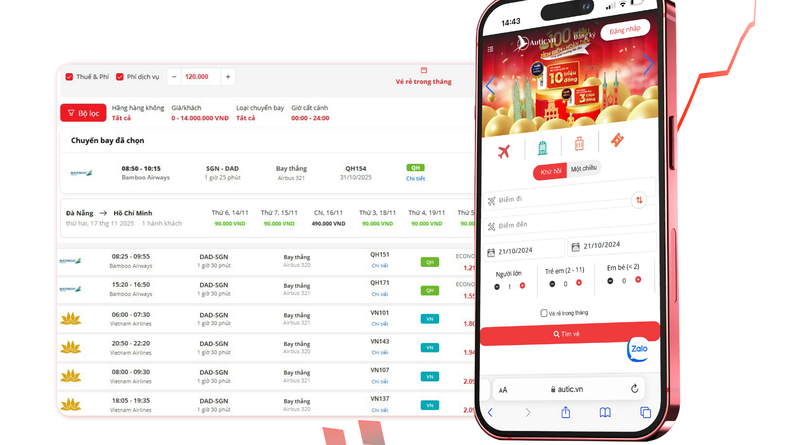 Giao diện Autravel.vn cho doanh nghiệp